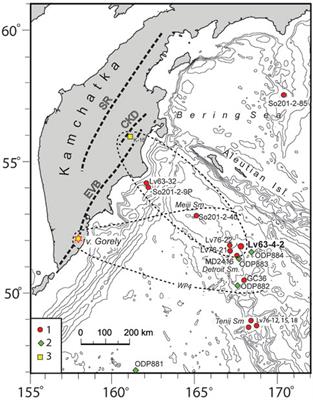 Tephrostratigraphy of Pleistocene-Holocene deposits from the Detroit Rise eastern slope (northwestern Pacific)